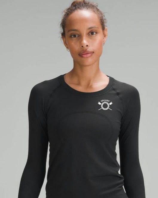 Swiftly Tech Long Sleeve Race Length Logo